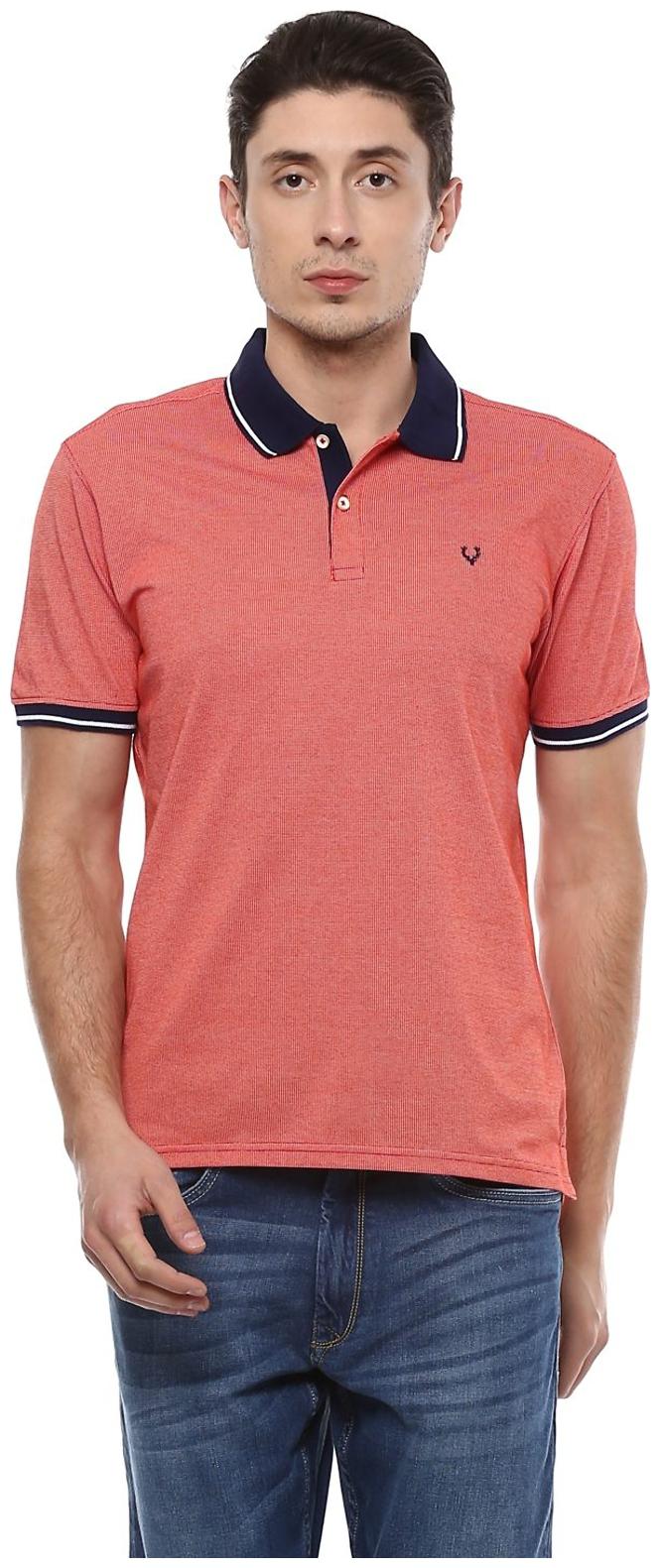 

Allen Solly Men Pink Regular fit Cotton Polo collar T-Shirt - Pack Of 1