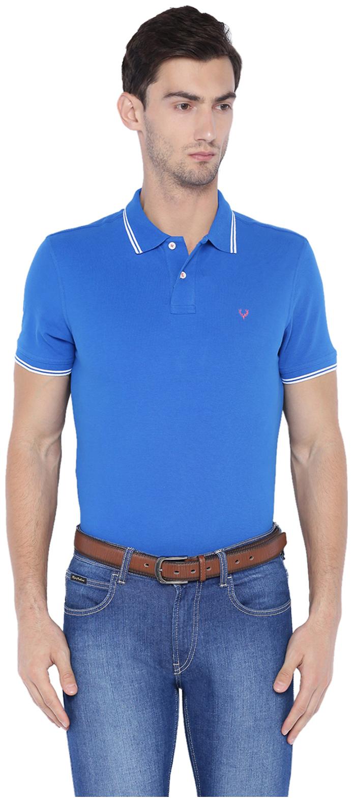 

Allen Solly Men Blue Regular fit Cotton Henley neck T-Shirt - Pack Of 1