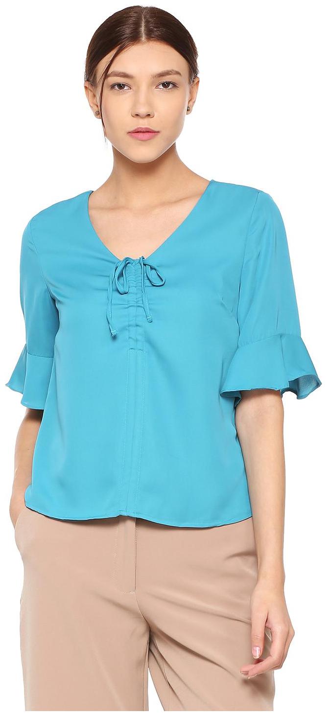 

Allen Solly Women Solid Regular top - Blue