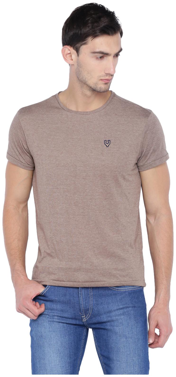 

Allen Solly Men Brown Slim fit Cotton Round neck T-Shirt - Pack Of 1