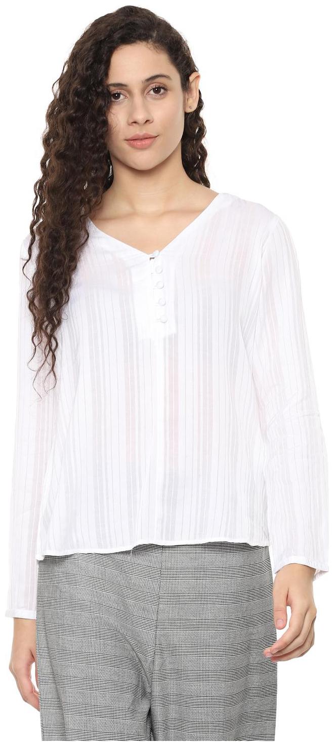 

Allen Solly Women Striped Regular top - White