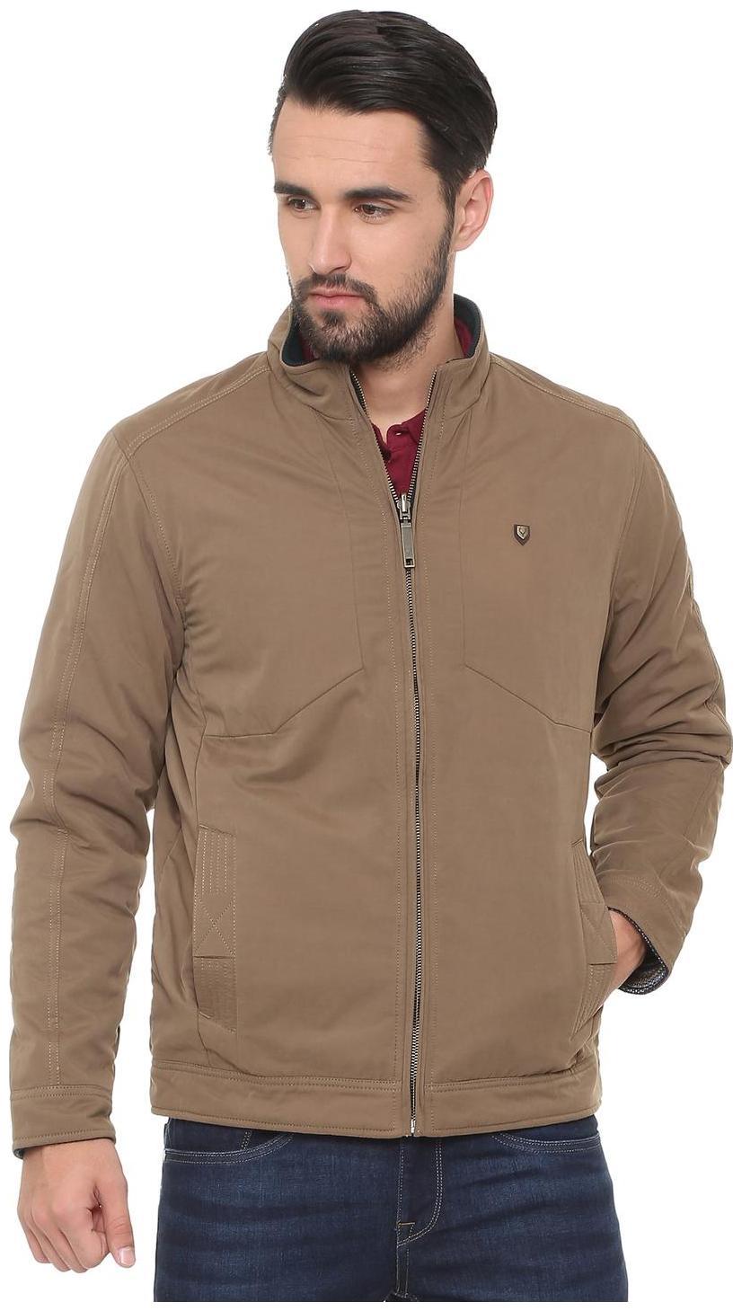 

Allen Solly Men Brown Solid Bomber jacket
