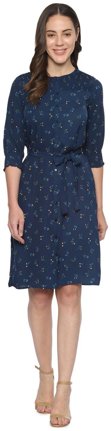 

Allen Solly Navy Floral Shirt dress