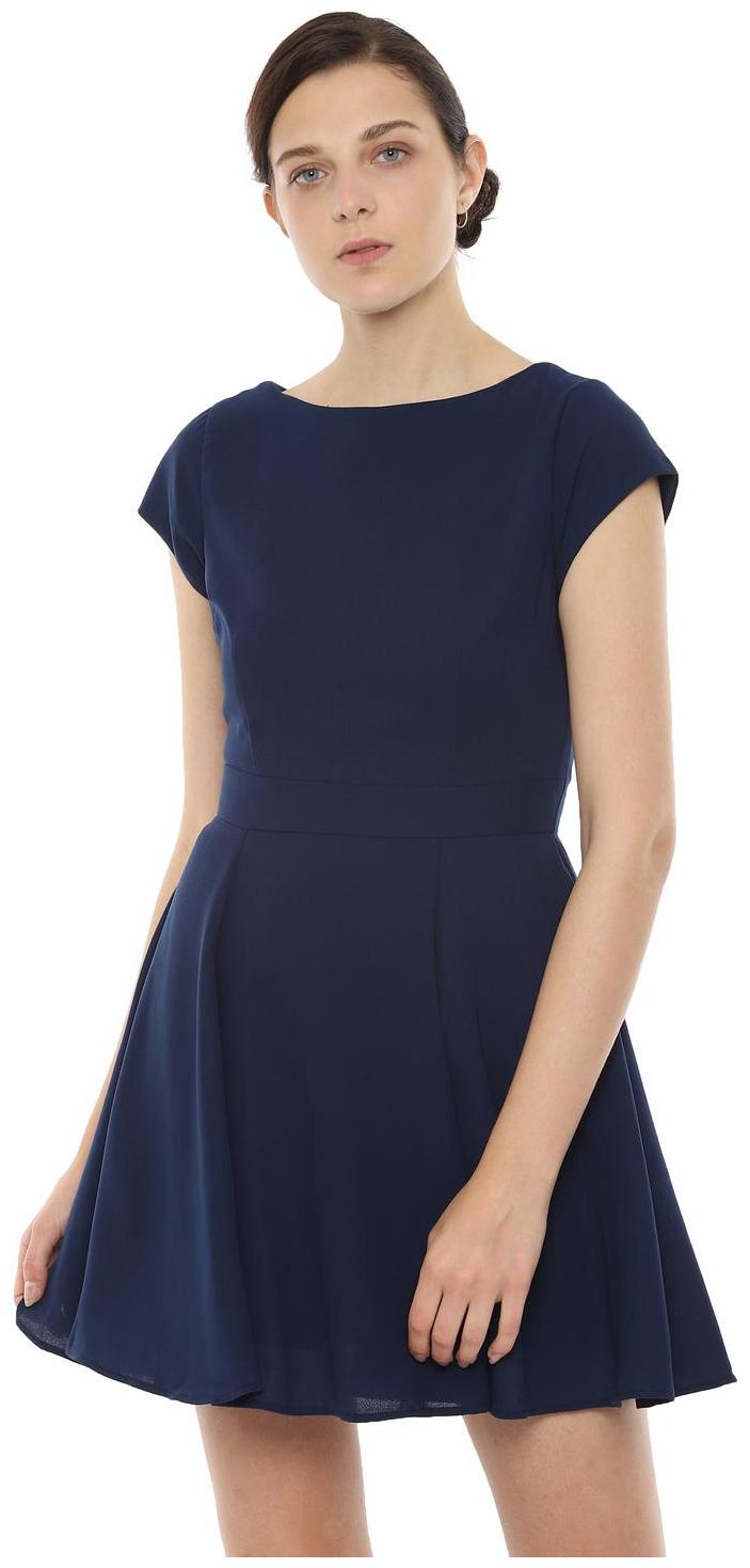 

Allen Solly Blue Solid A-line dress
