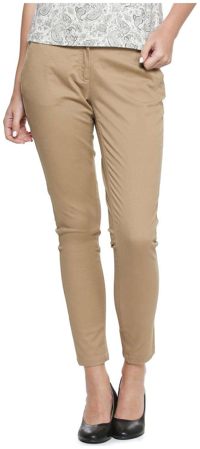 Allen Solly Women Brown Slim fit Bootcut pants