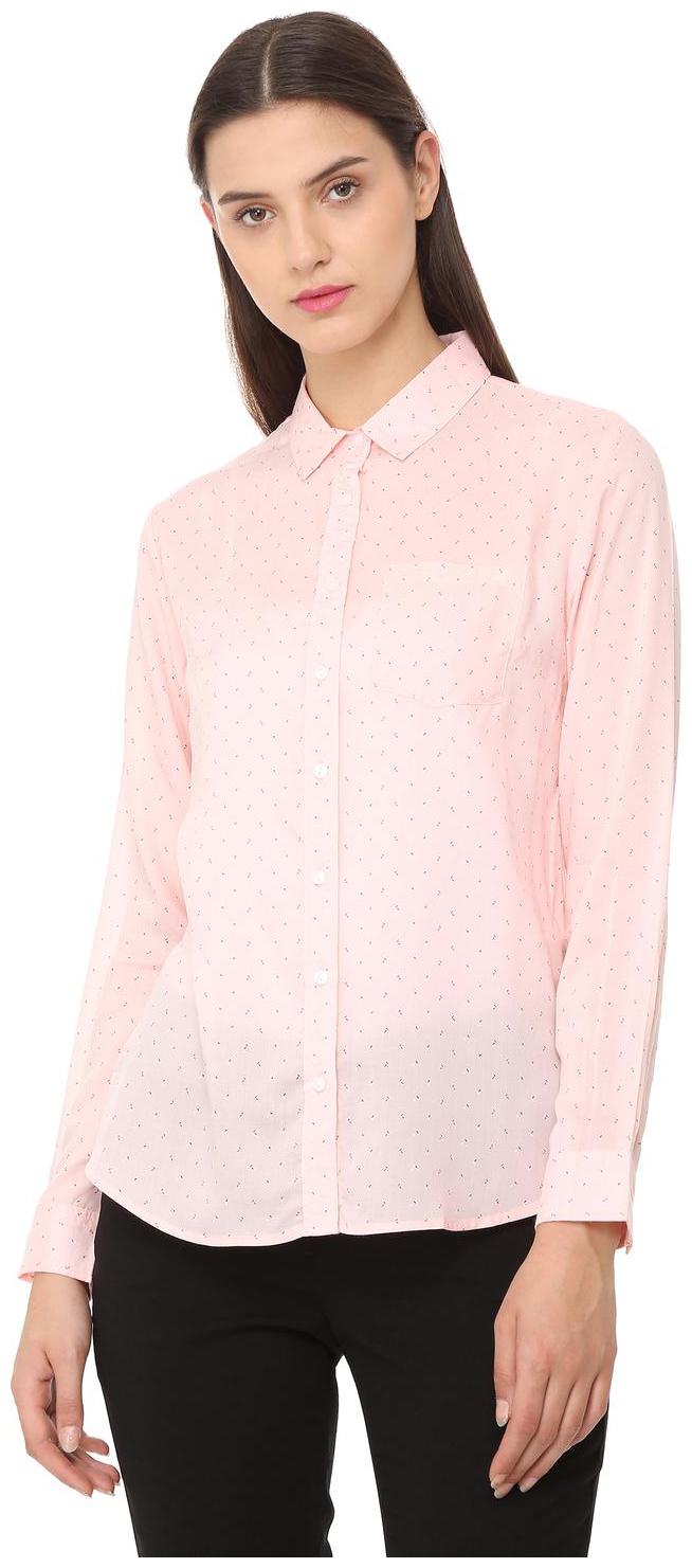 

Allen Solly Women Pink Printed Regular Fit Shirt