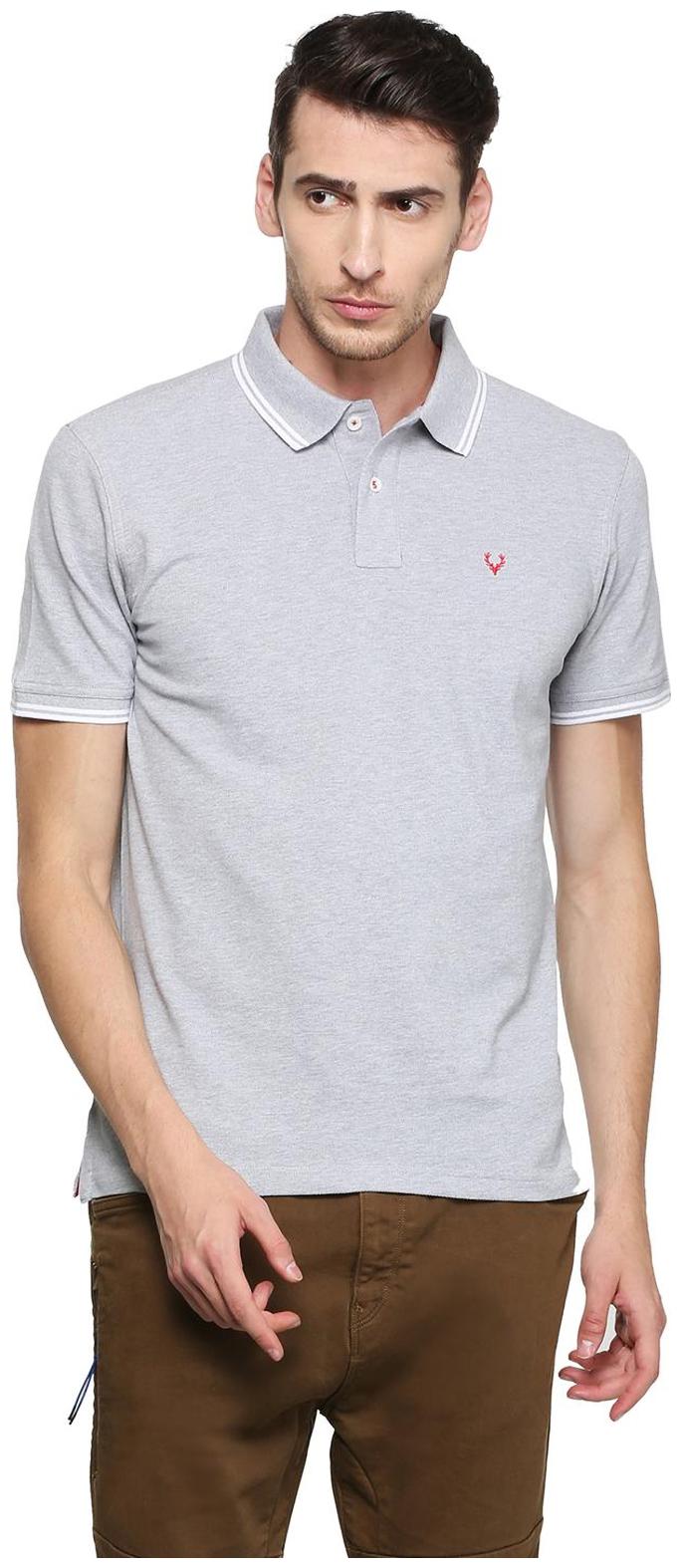 

Allen Solly Men Grey Regular fit Cotton Polo collar T-Shirt - Pack Of 1