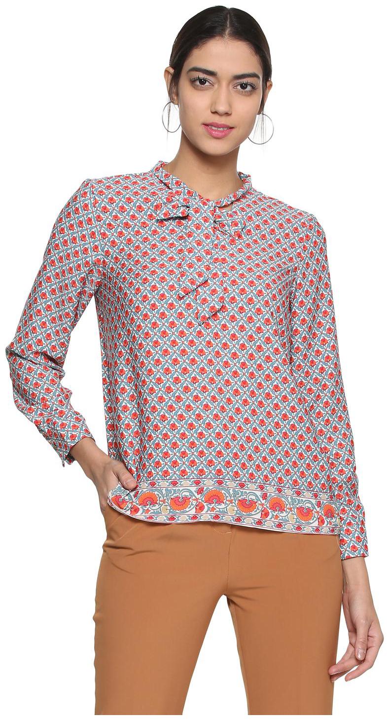 

Allen Solly Women Printed Regular top - Red