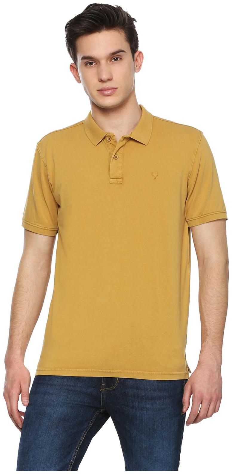 

Allen Solly Men Yellow Regular fit Cotton Blend Polo collar T-Shirt - Pack Of 1