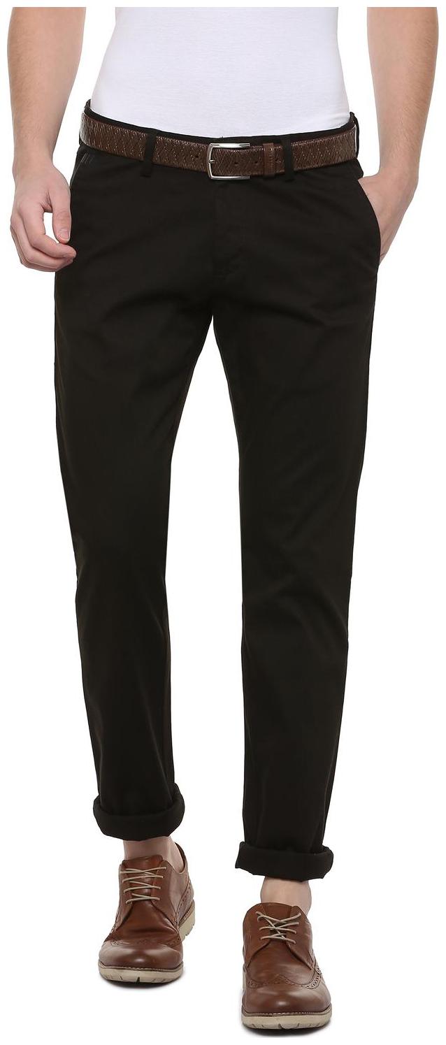 

Allen Solly Men Black Textured Slim fit Regular trousers