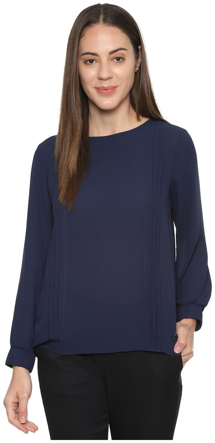 

Allen Solly Women Solid Regular top - Blue
