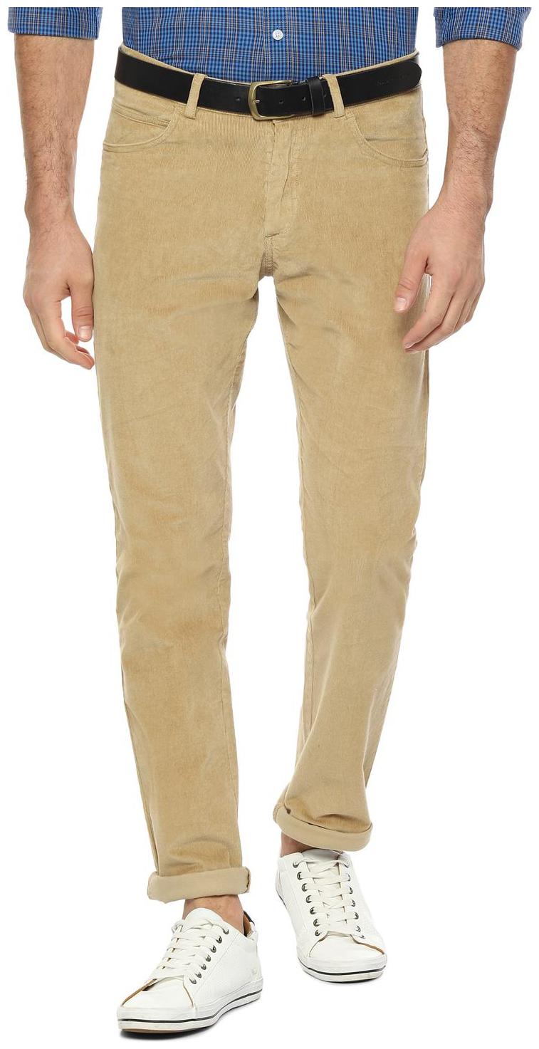 

Allen Solly Men Beige Textured Slim fit Regular trousers