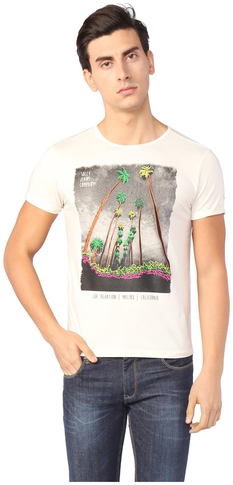 

Allen Solly Men s Round Neck T-Shirt - White