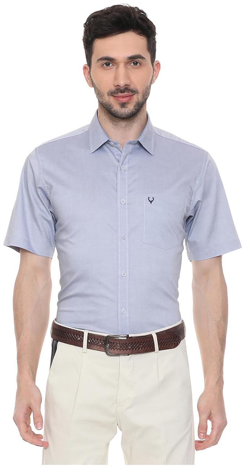

Allen Solly Men Blue Solid Slim Fit Casual Shirt