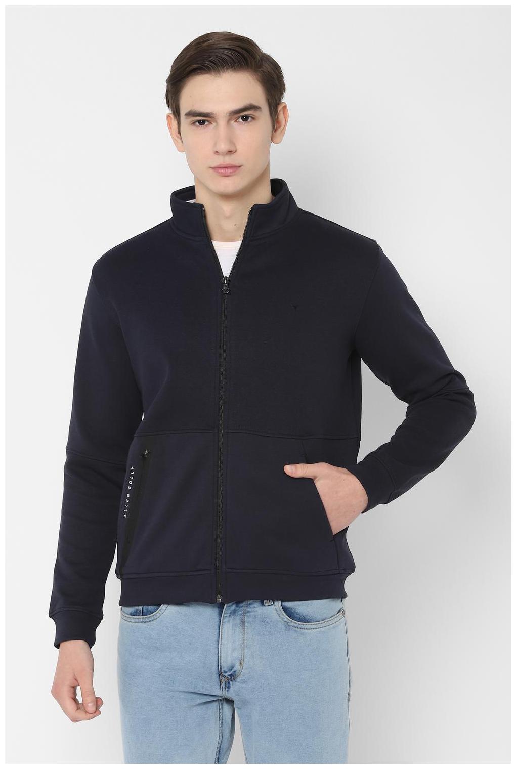 

Allen Solly Men Blue High neck Sweatshirt