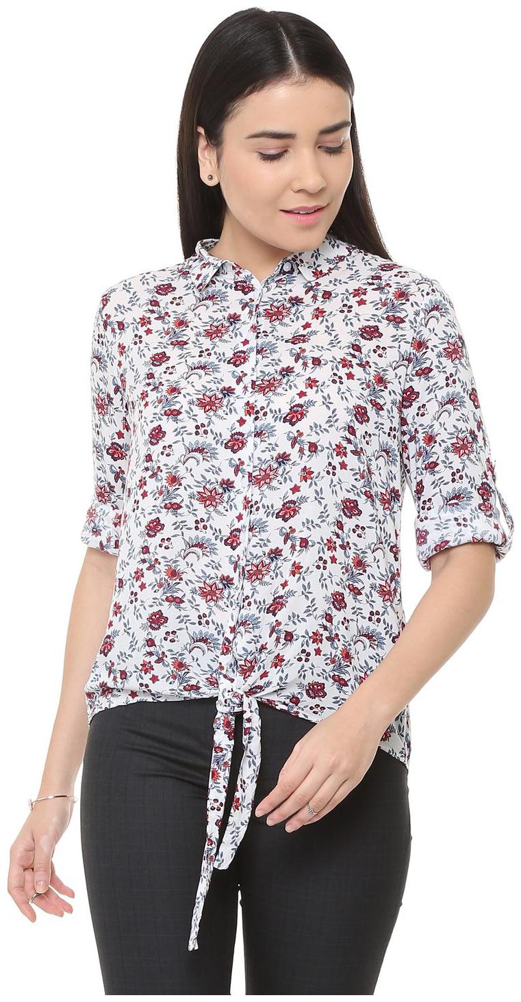 

Allen Solly Women White Printed Regular Fit Shirt