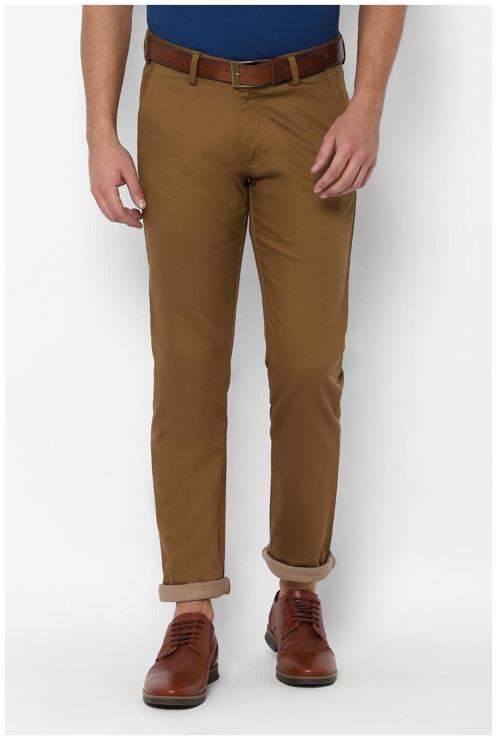 

Allen Solly Men Beige Textured Regular fit Regular trousers