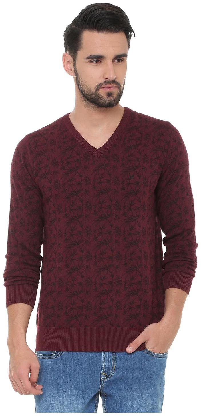 

Allen Solly Men Purple V neck Pullover