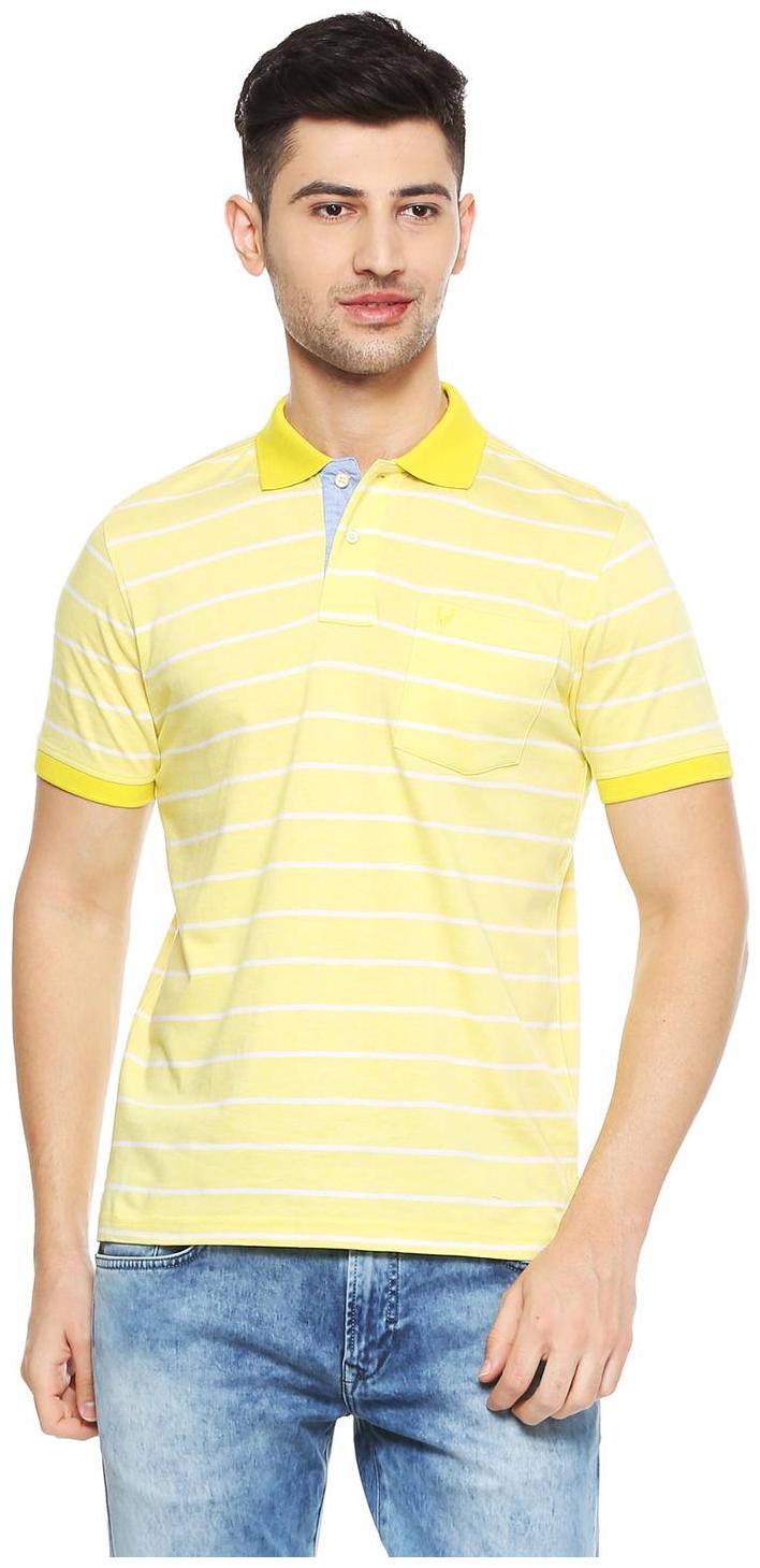 

Allen Solly Men Yellow Regular fit Cotton Polo collar T-Shirt - Pack Of 1