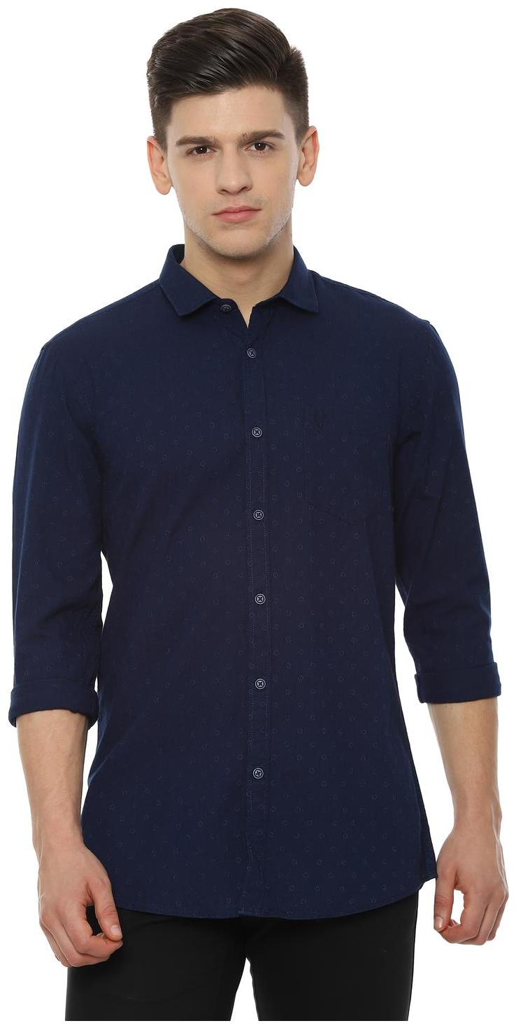 

Allen Solly Men Blue Printed Regular Fit Casual Shirt