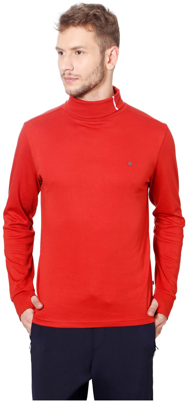 

Allen Solly Men Red Slim fit Cotton High neck T-Shirt - Pack Of 1