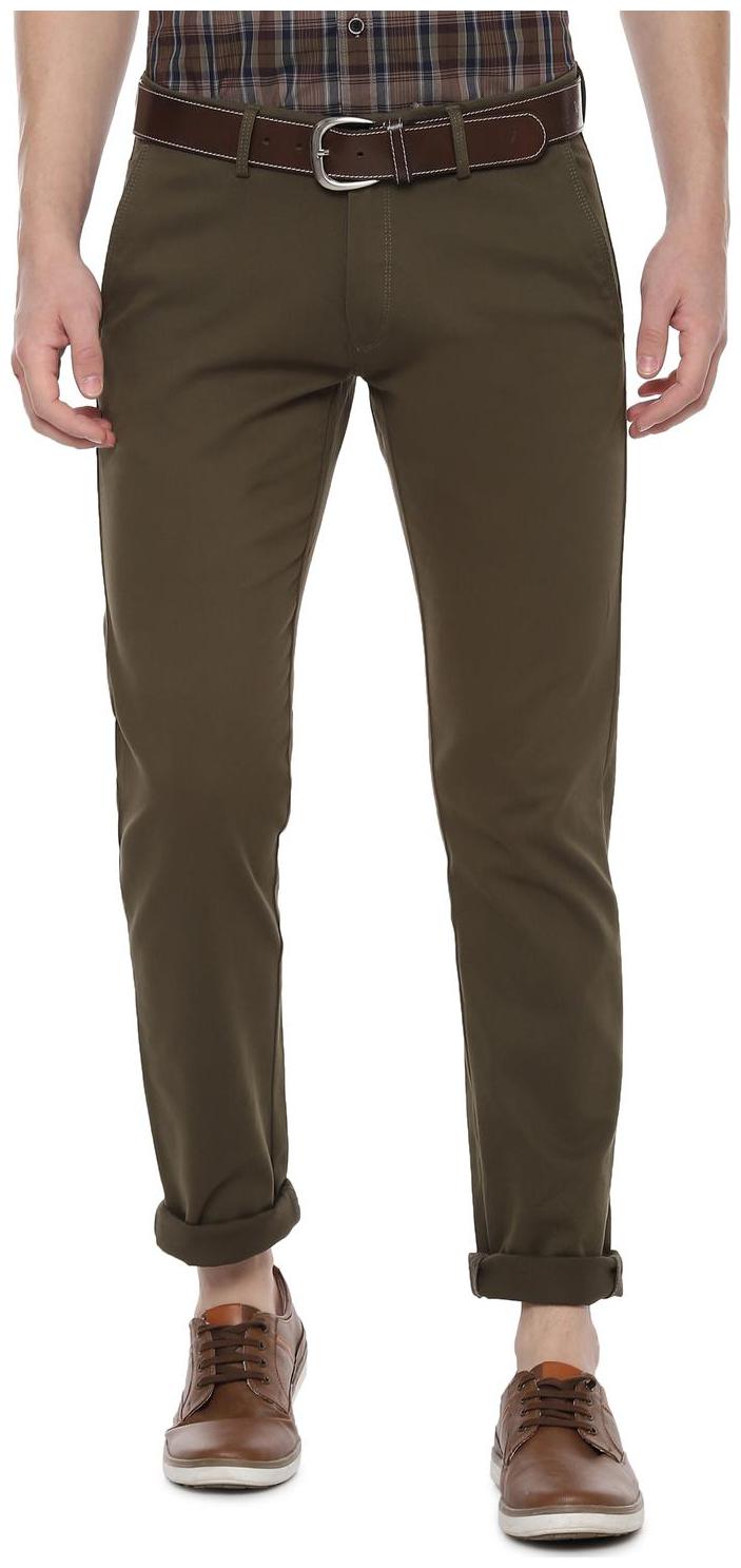 

Allen Solly Men Brown Solid Slim fit Regular trousers