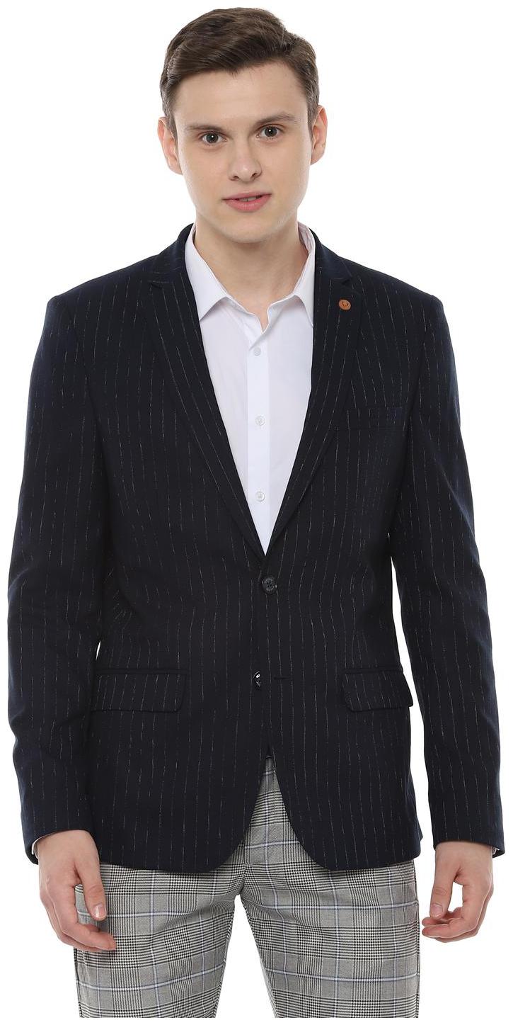 

Allen Solly Men Blended Double Breasted Blazer Blue