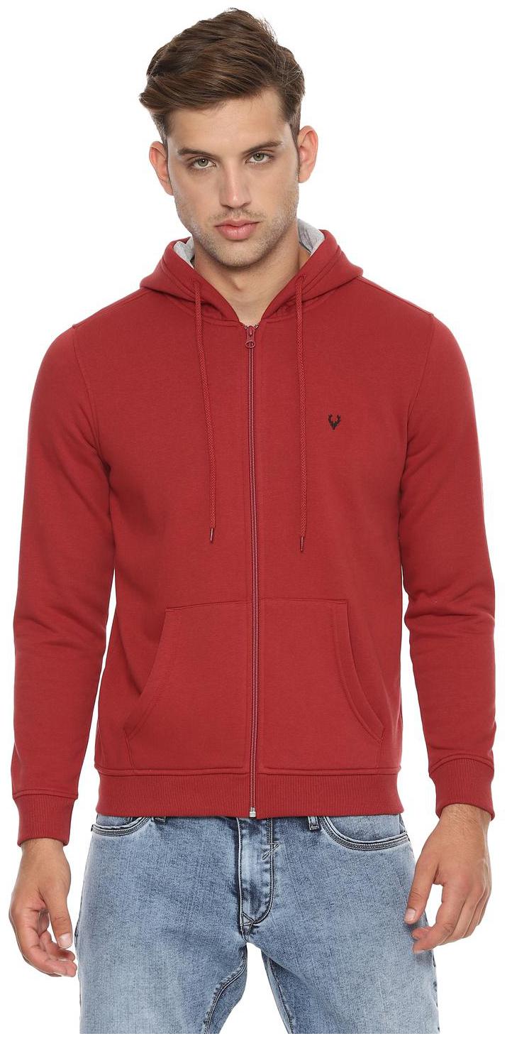 

Allen Solly Men Red Hooded Sweatshirt