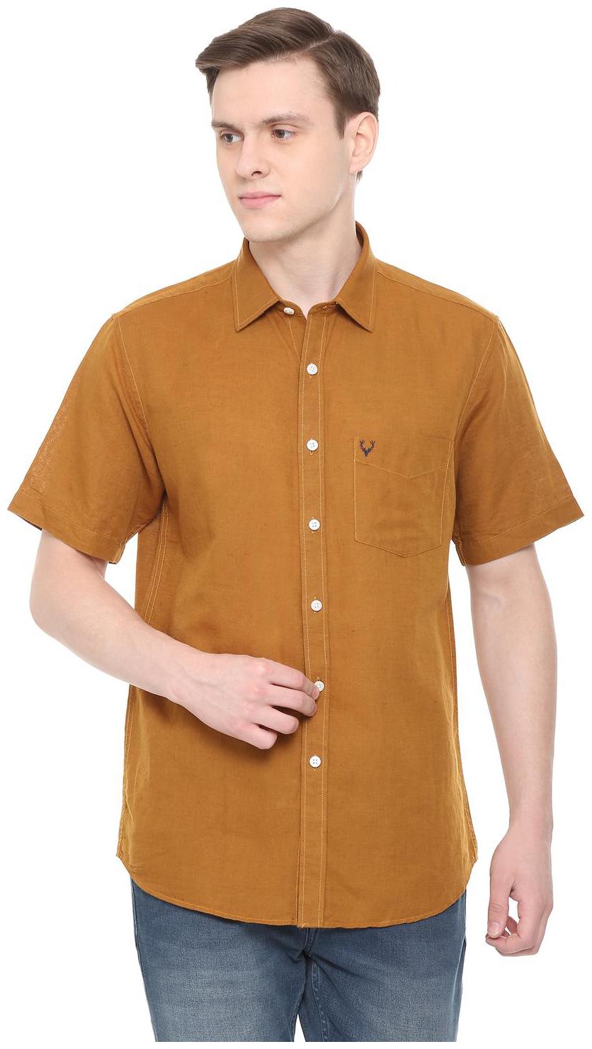 

Allen Solly Men Brown Solid Slim Fit Casual Shirt