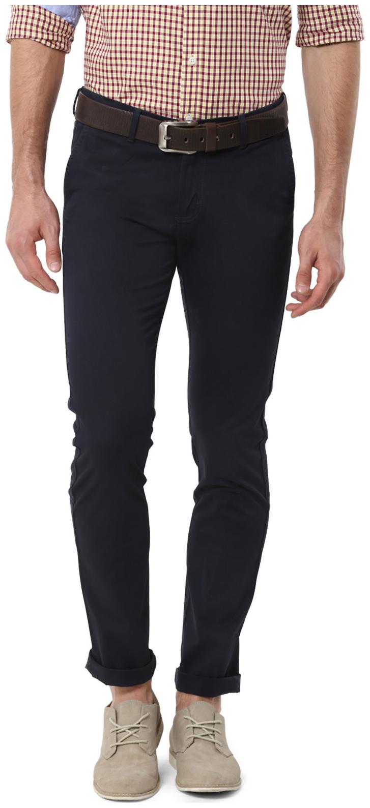 

Allen Solly Men Black Solid Slim fit Regular trousers