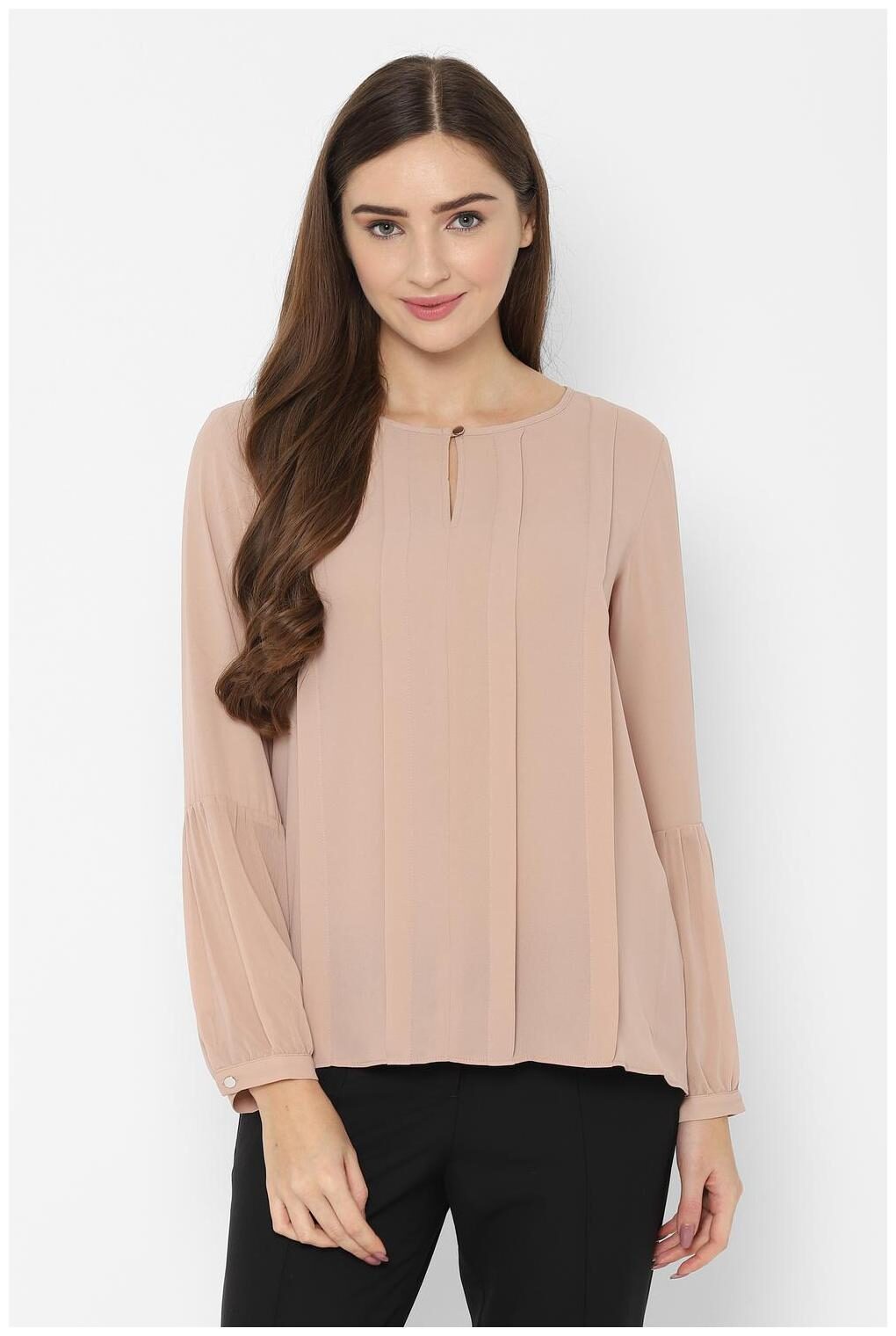 

Allen Solly Women Solid Regular top - Brown