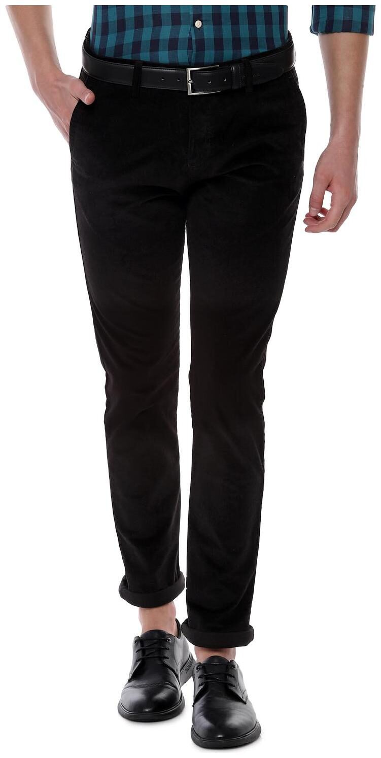 

Allen Solly Men Brown Textured Slim fit Regular trousers