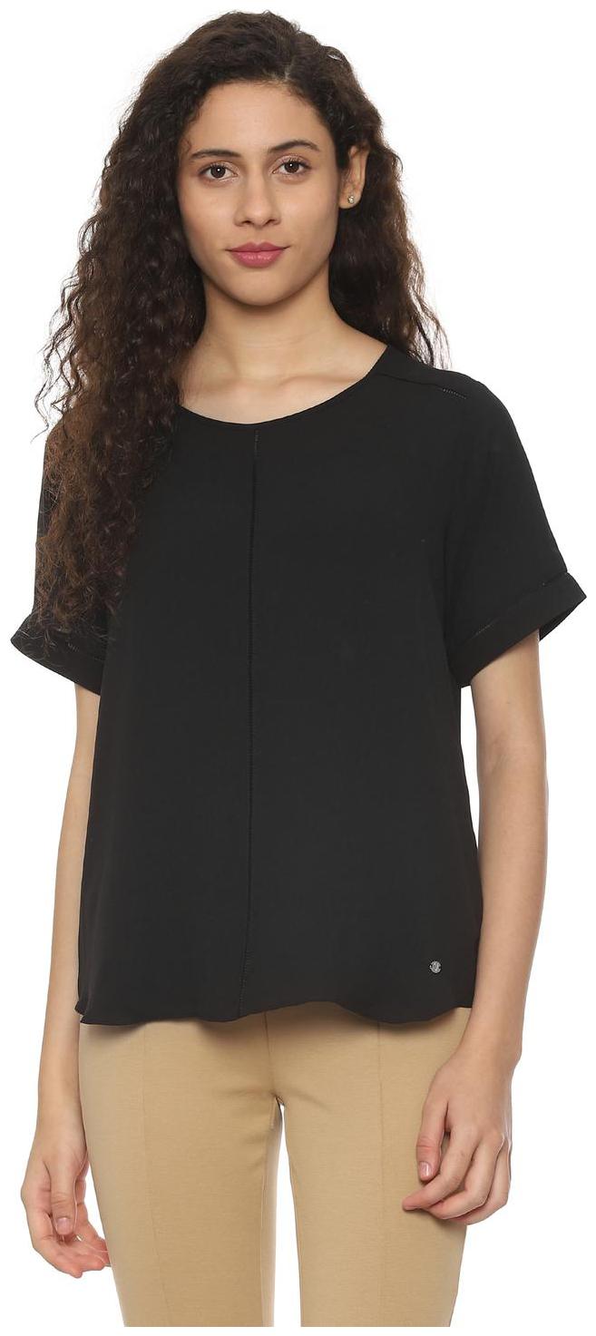 

Allen Solly Women Solid Regular top - Black