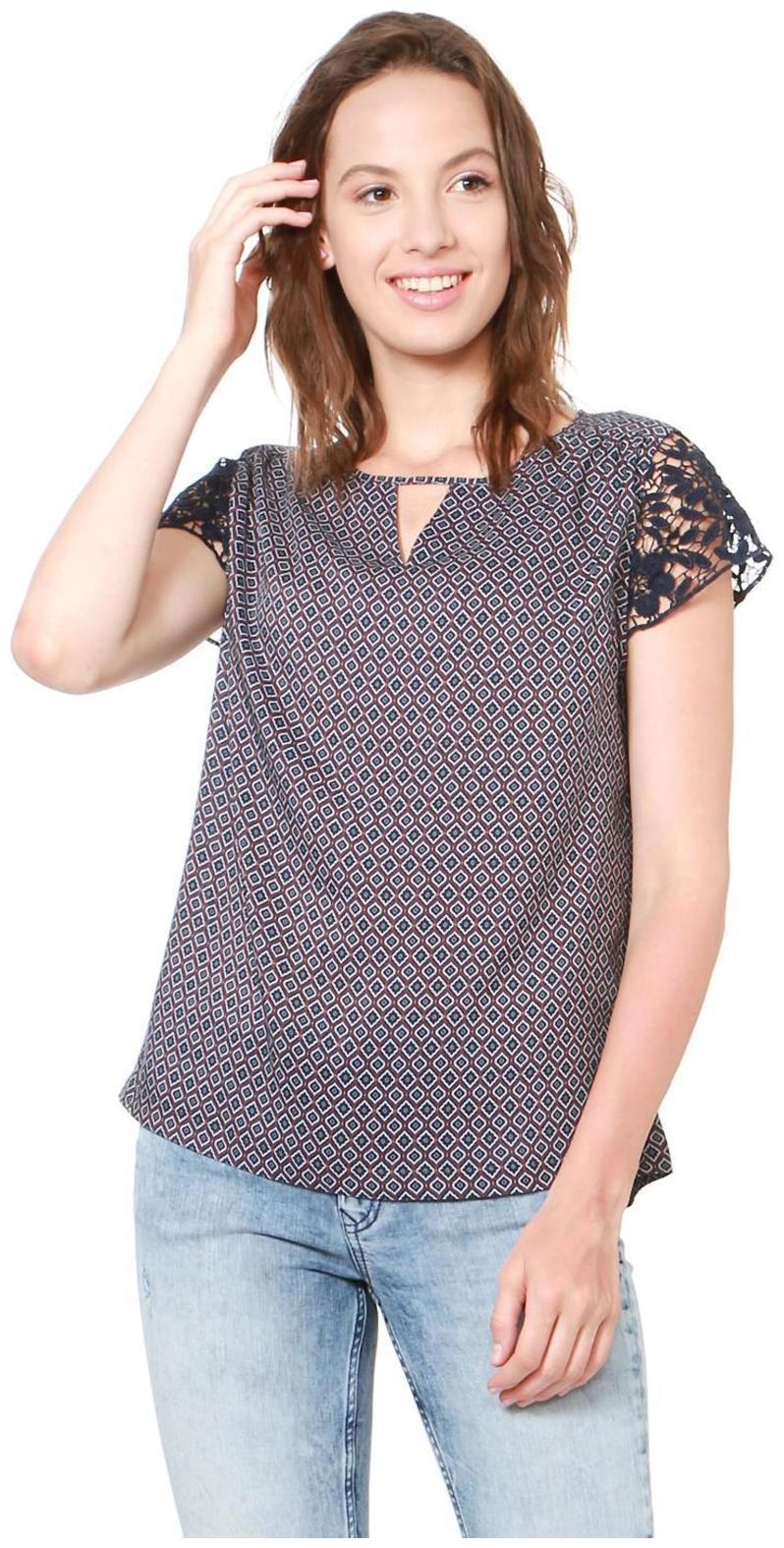 

Allen Solly Women Printed A-line top - Blue