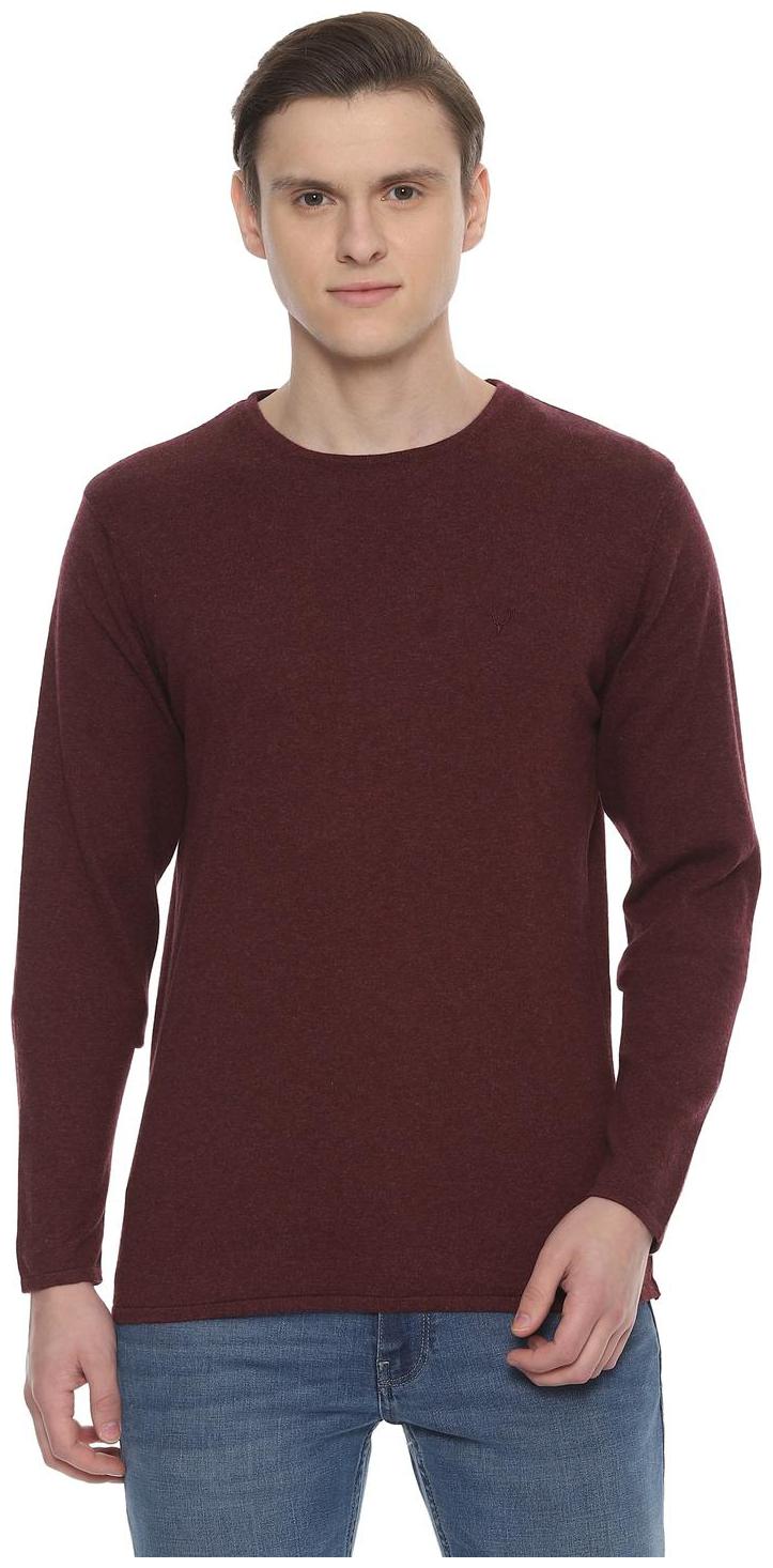 

Allen Solly Men Maroon Round neck Pullover