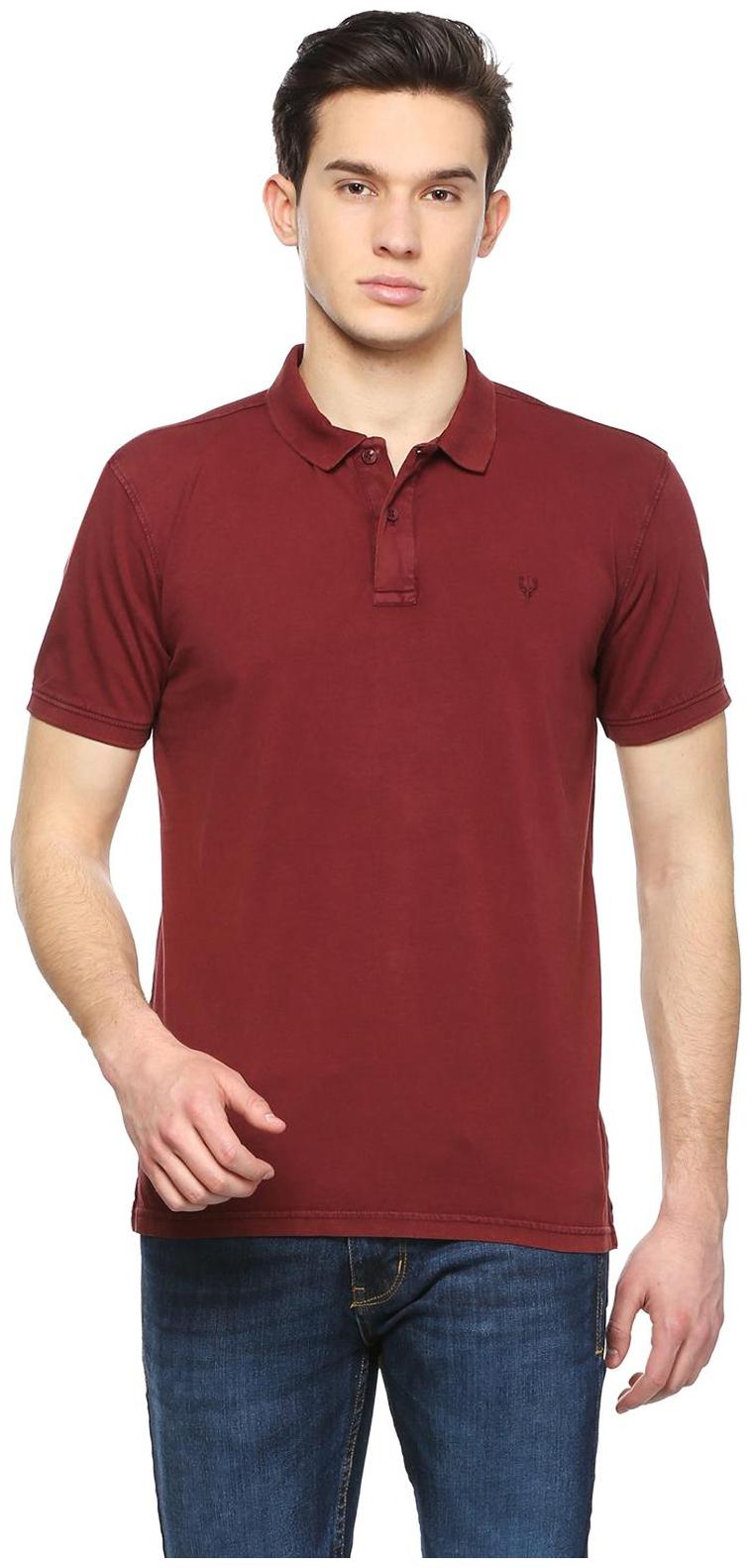 

Allen Solly Men Maroon Regular fit Cotton Blend Polo collar T-Shirt - Pack Of 1