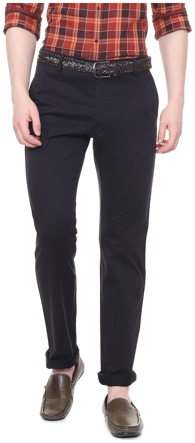 

Allen Solly Men Blue Solid Regular fit Regular trousers