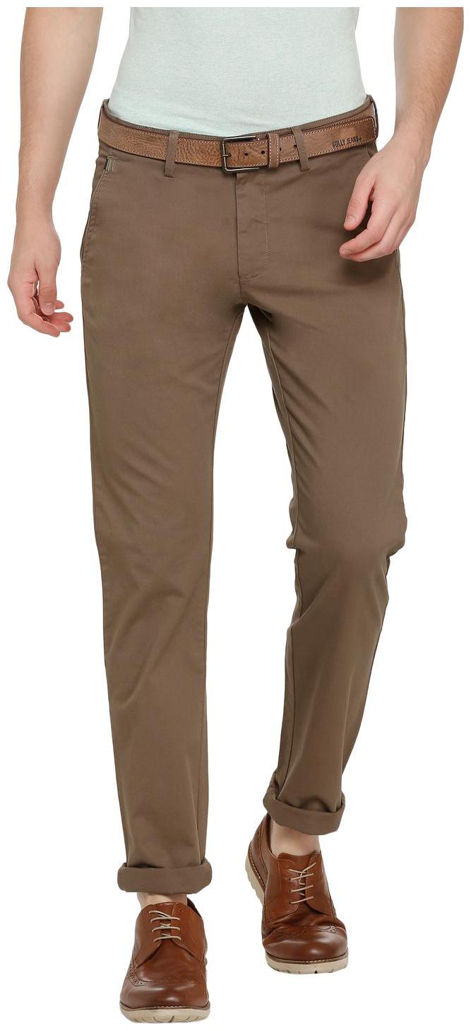 

Allen Solly Men Brown Solid Slim fit Regular trousers