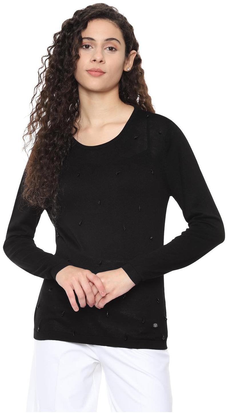 

Allen Solly Women Self design Regular top - Black