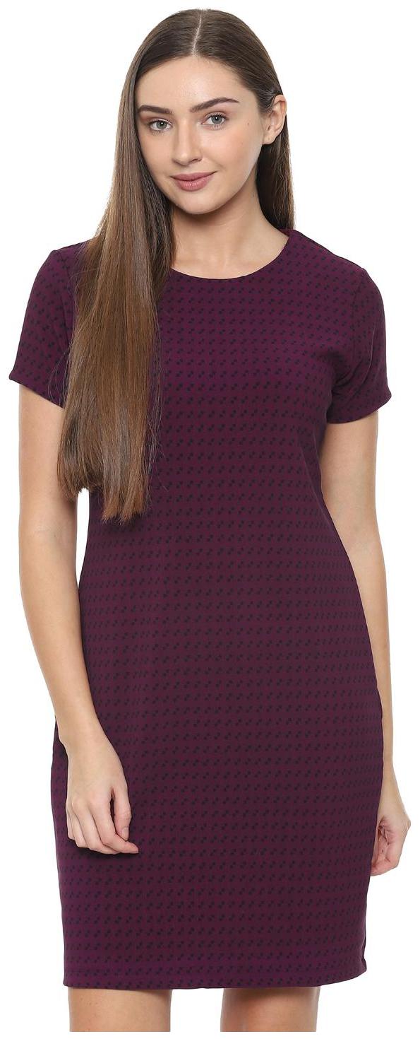 

Allen Solly Purple Printed Bodycon dress