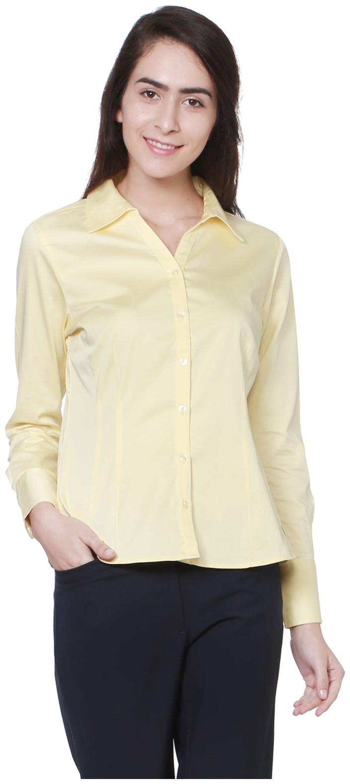 

Allen Solly Women Yellow Solid Regular Fit Shirt