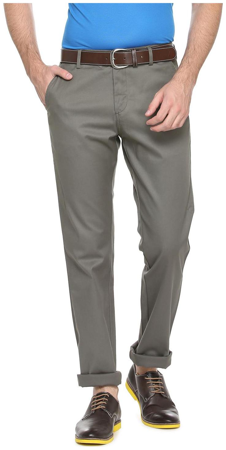 

Allen Solly Men Grey Solid Regular fit Regular trousers