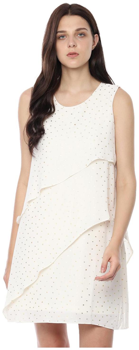 

Allen Solly Cream Printed A-line dress