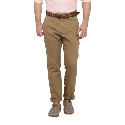 

Allen Solly Men Brown Solid Regular fit Regular trousers