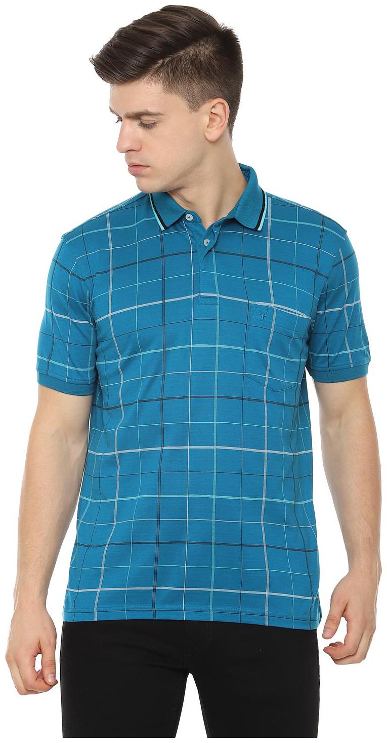 

Allen Solly Men Blue Checked Regular Fit Casual Shirt