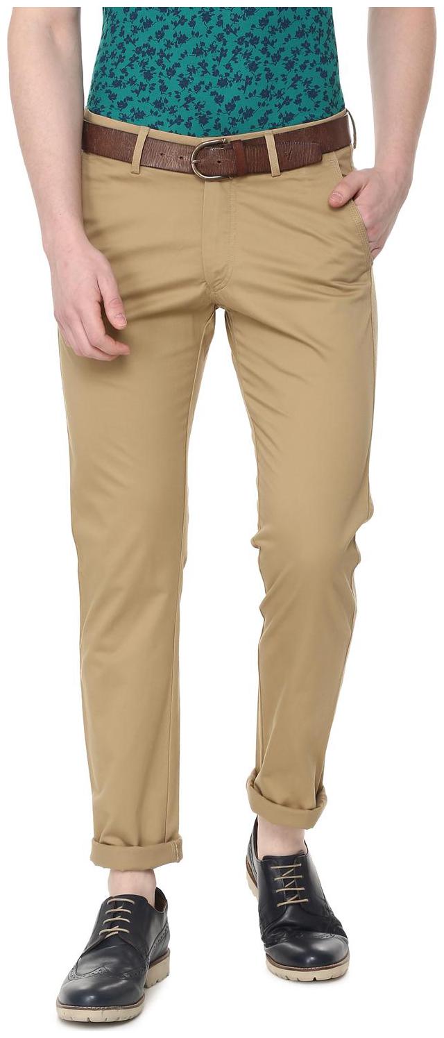 

Allen Solly Men Brown Solid Slim fit Regular trousers