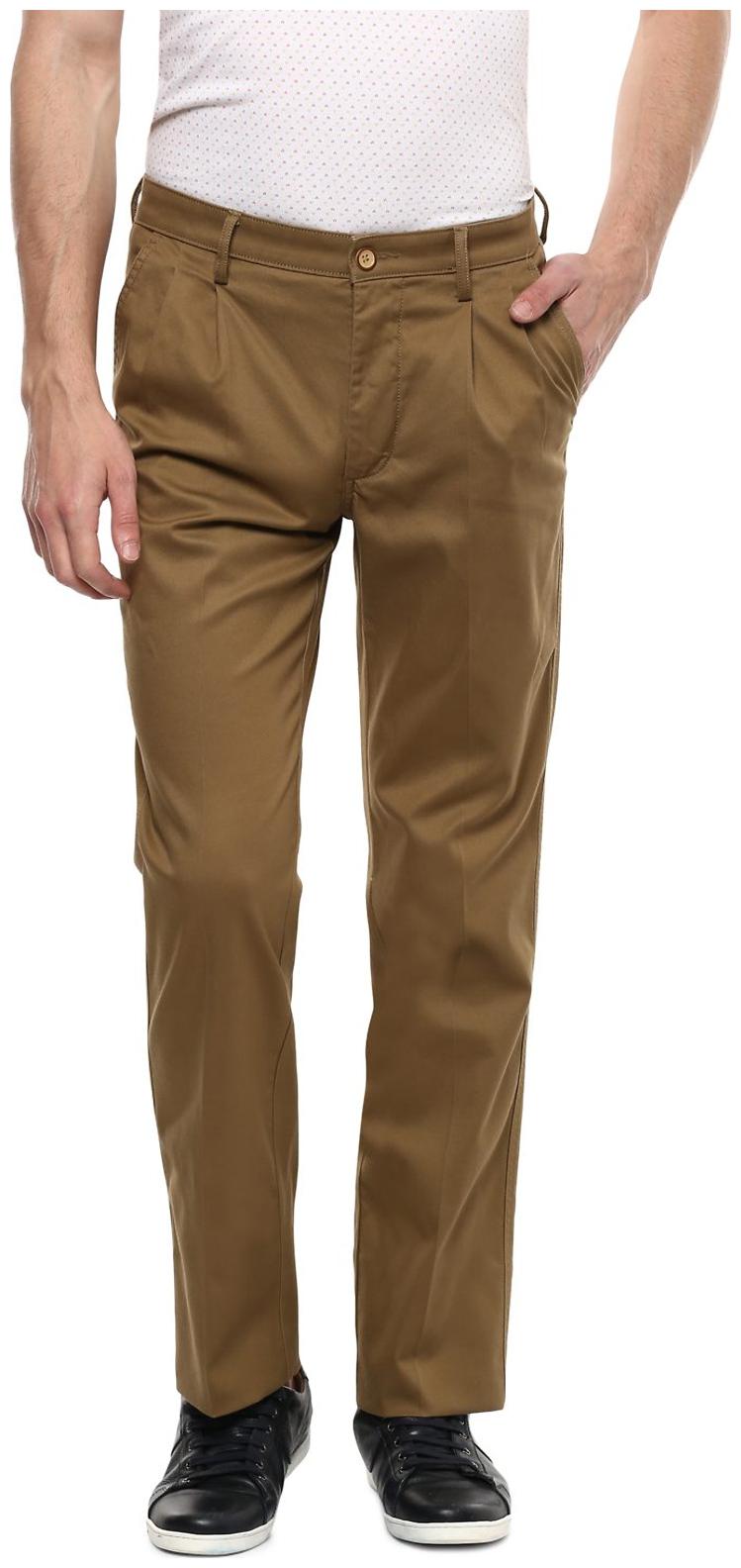 

Allen Solly Men Brown Solid Regular fit Regular trousers