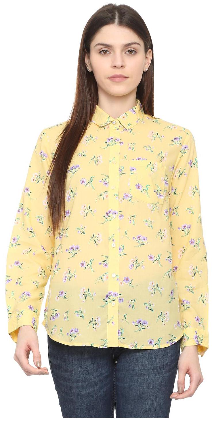 

Allen Solly Women Printed Regular top - Yellow