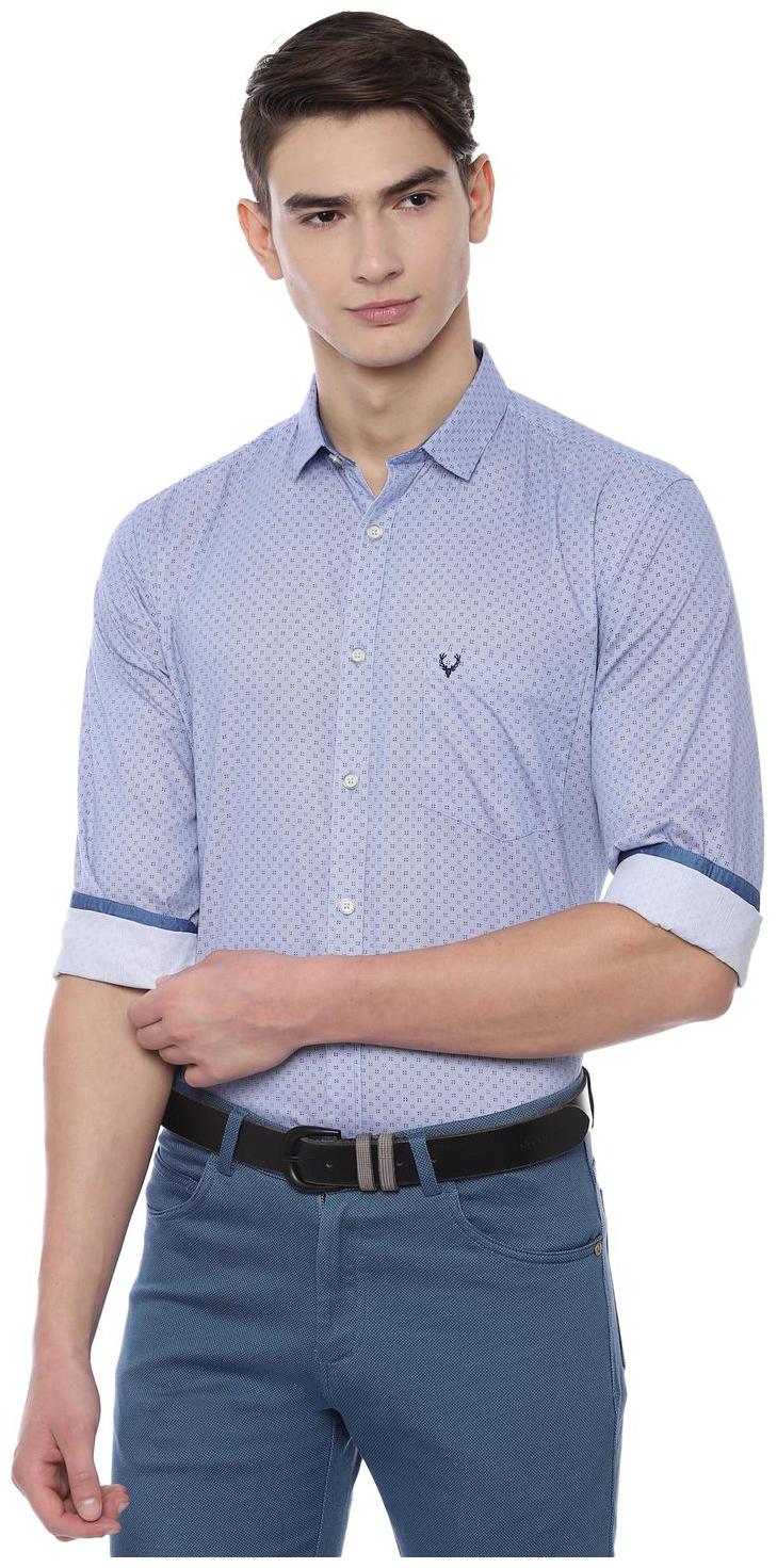 

Allen Solly Men Blue Printed Slim Fit Casual Shirt