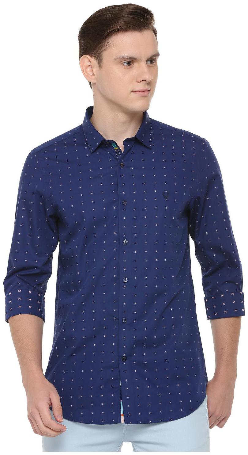

Allen Solly Men Blue Printed Slim Fit Casual Shirt